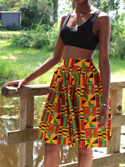 African kente skirt, Ankara African wear