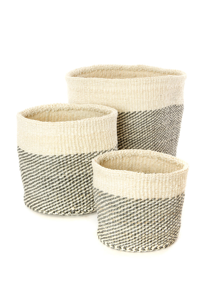 Sisal African planter and storage baskets