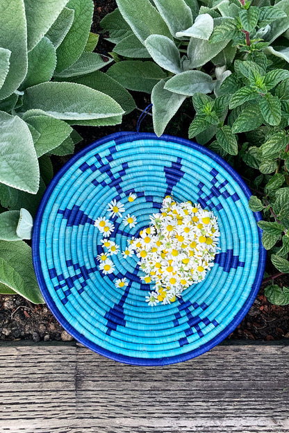 Handmade sisal coiled ugand raffia basket