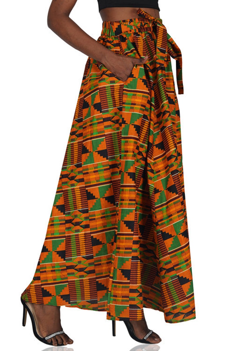 Maxi African Kente and Kintengi long skirt