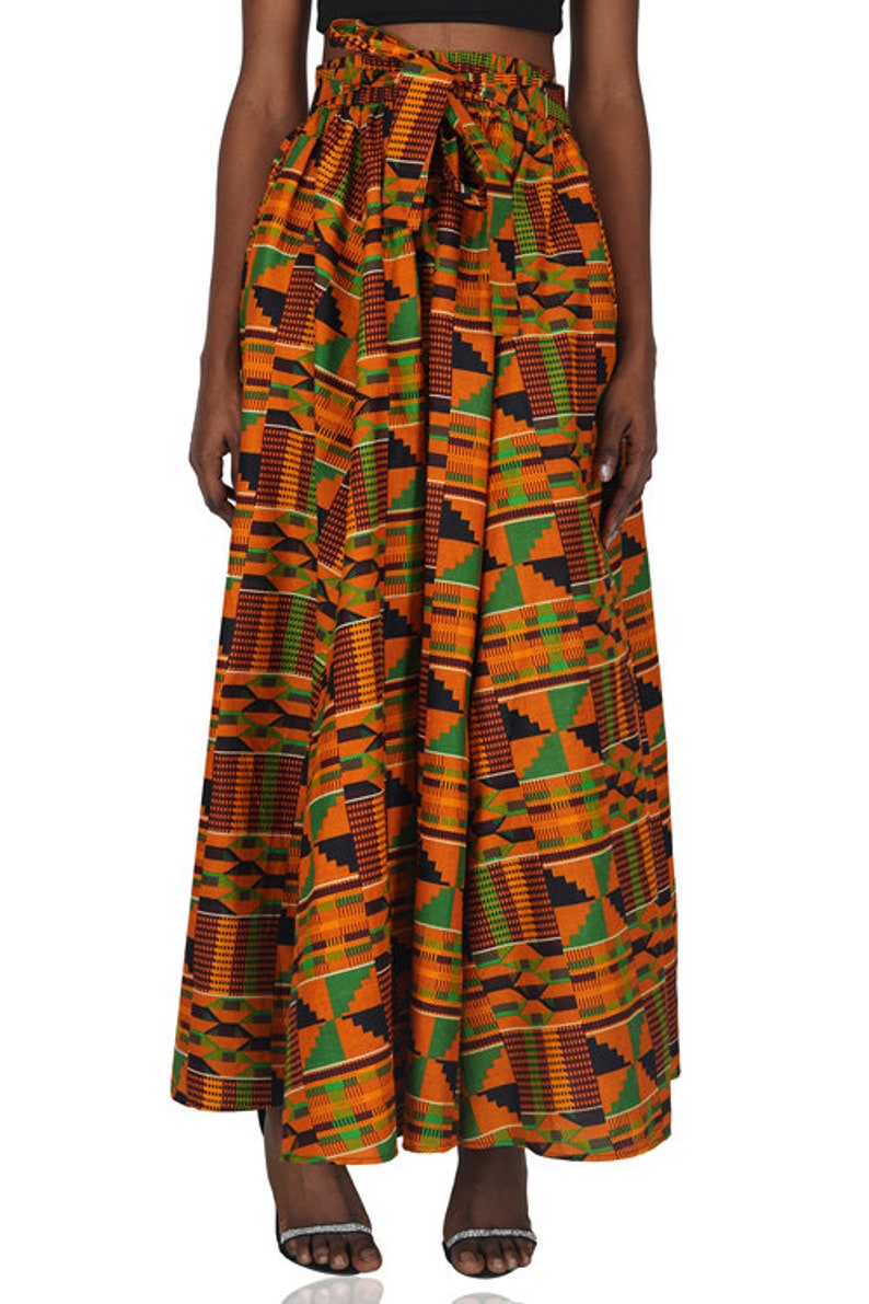 Maxi African Kente and Kintengi long skirt