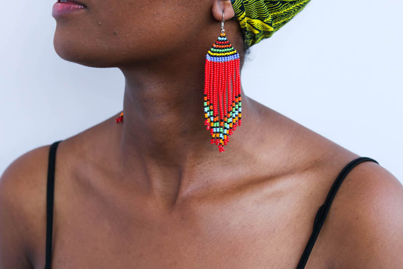 ADINKA African Beaded Maasai Earrings