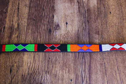 Leather beaded belt, Maasai Beaded leather Belt, Leather Belt