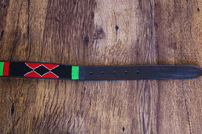 Leather beaded belt, Maasai Beaded leather Belt, Leather Belt