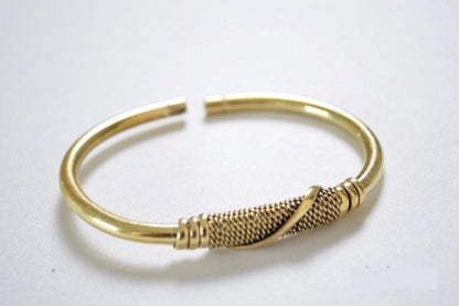 Golden African brass bracelets / brass bangles , African bangles