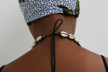 African Cowrie Shell long Necklace