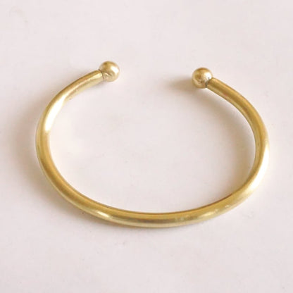 African brass cuff bracelets, golden Africa bangles