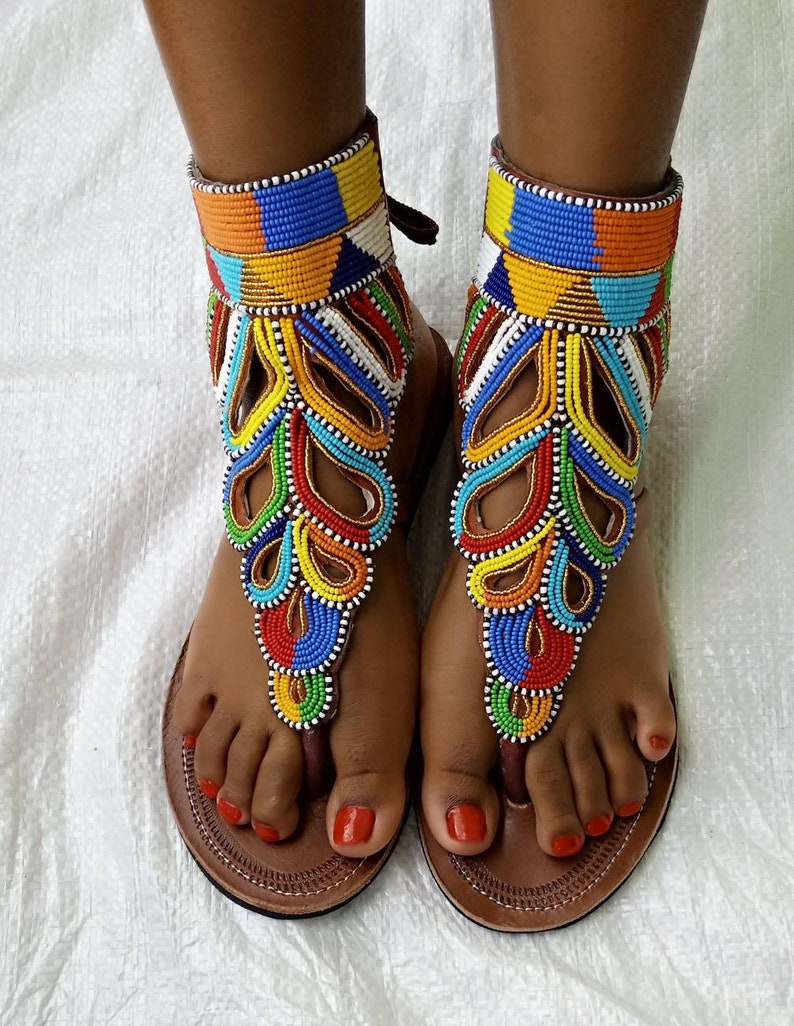 African maasai sandals, kenyan gladiator and summer sandals