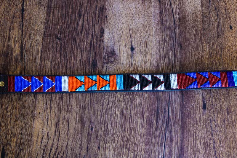 African Leather beaded belt, Maasai Beaded leather Belt, Leather Belt