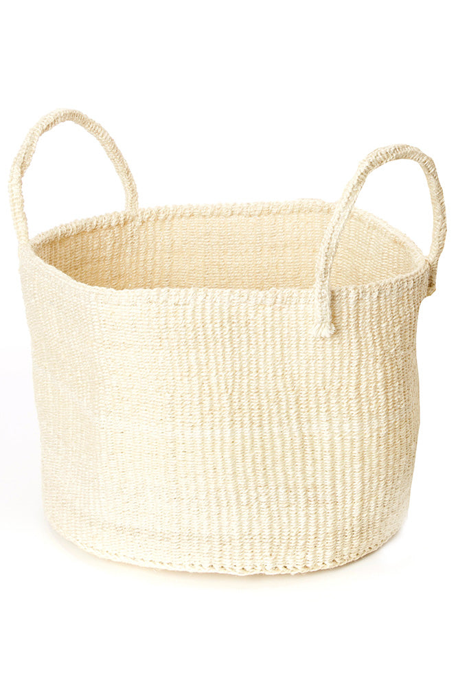 Natural sisal and Fibre African floor storage baskets