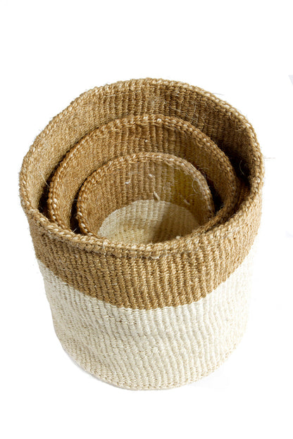 Sisal African planter and storage baskets