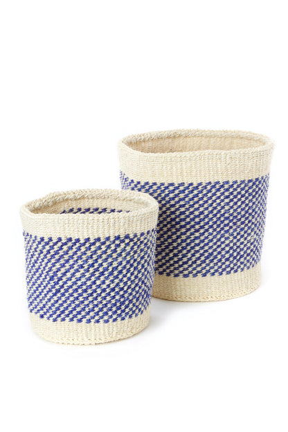 Sisal fibre African planter and storage baskets set