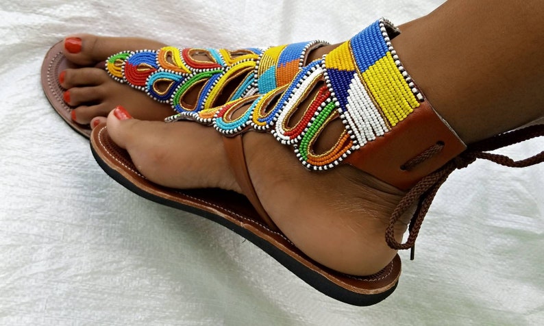 African maasai sandals, kenyan gladiator and summer sandals