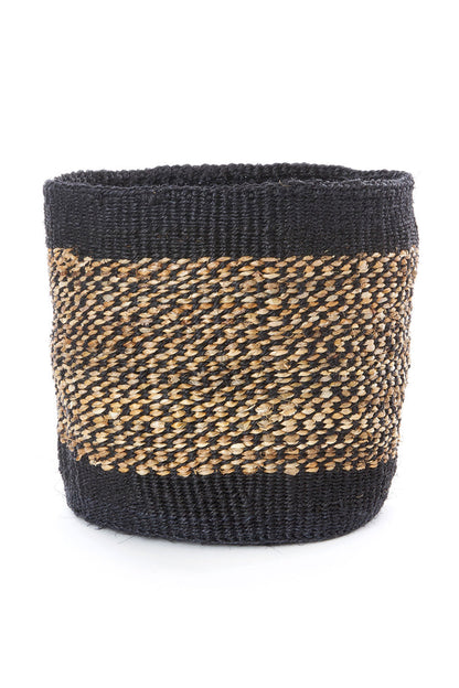 Set of 3 Sisal and Banana Fiber Storage and Planter African basket