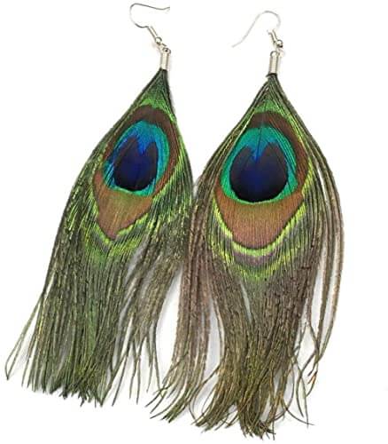 peacock earrings - Acts Africa