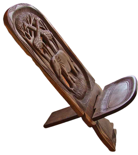 African birth folding chair