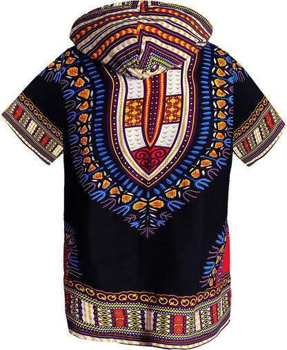 African dashiki shirt with hood