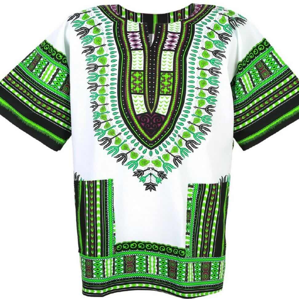 white dashiki African traditional shirt - Acts Africa