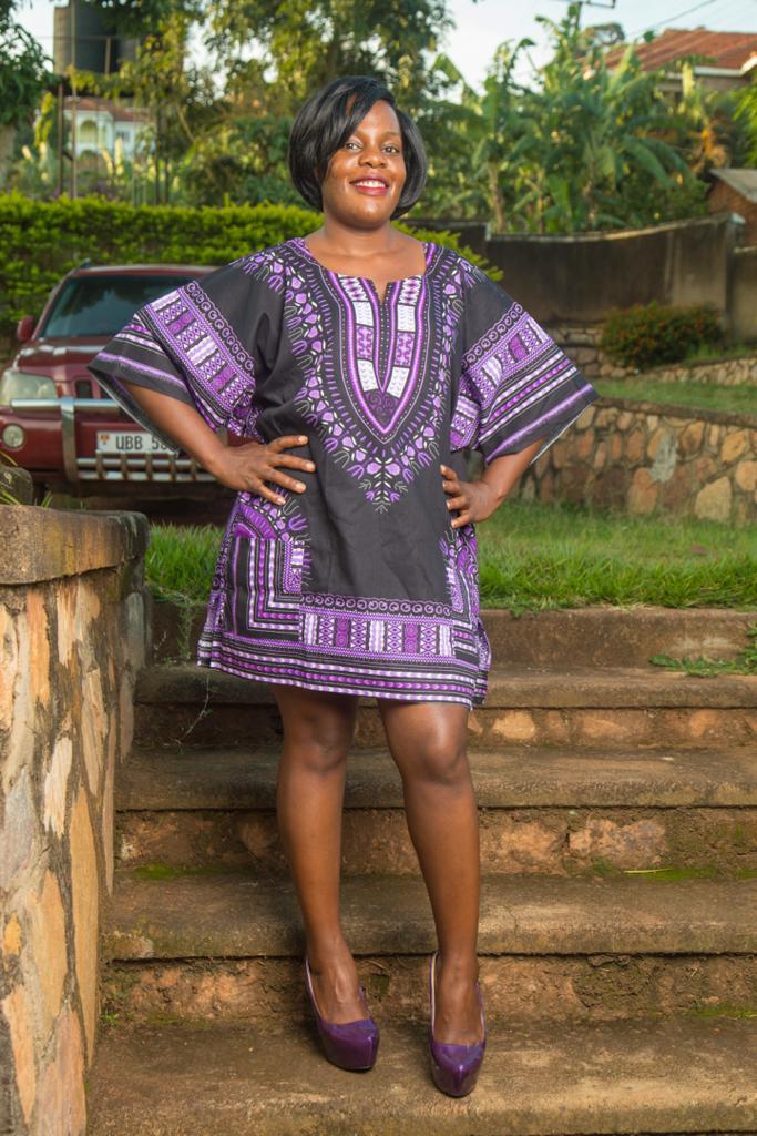 traditional Black and Purple dashiki  African shirt - Acts Africa