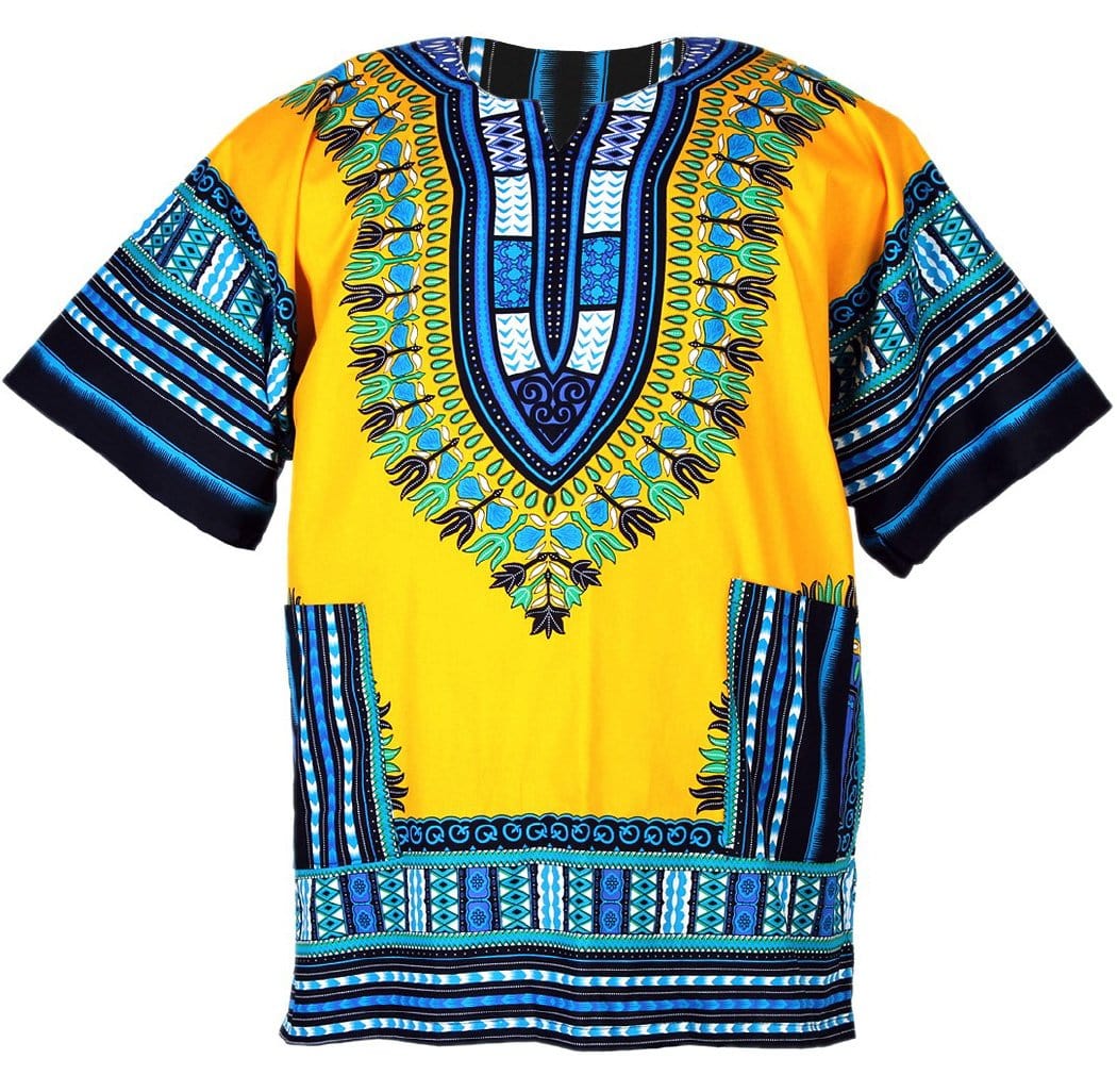 yellow men dashiki shirt - Acts Africa