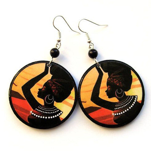 wooden earrings - Acts Africa