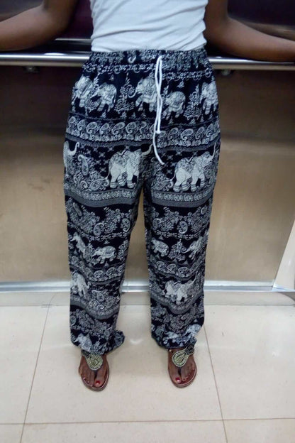 Animal print African Pant, Black Handmade Pants - Acts Africa