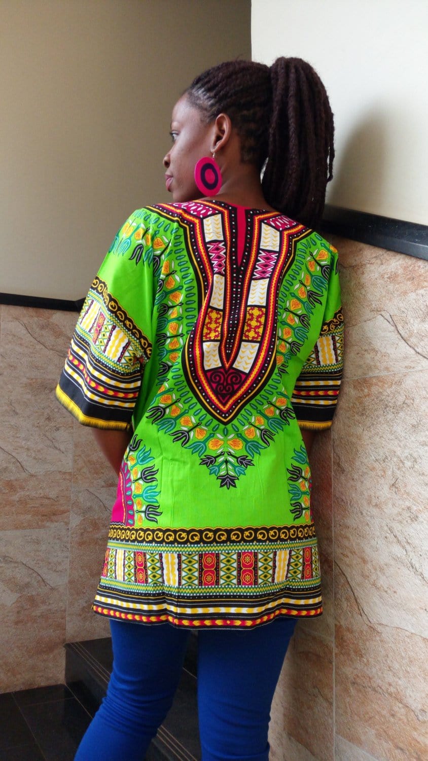 women dashiki shirt, dashiki clothing, thai dashiki shirt- Acts Africa