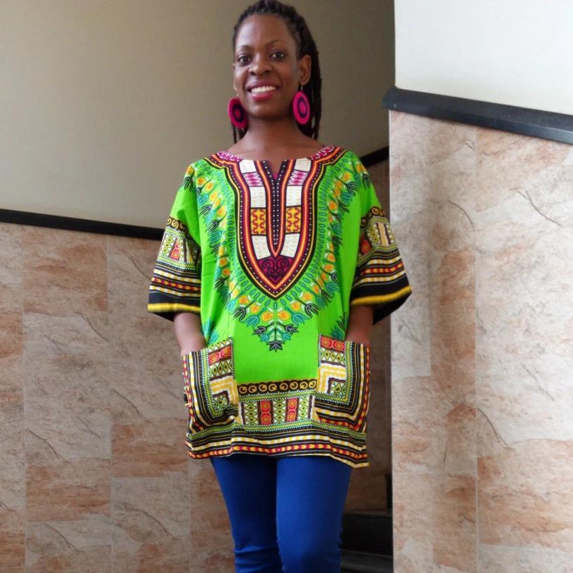 Green DASHIKI SHIRT; African Dashiki Shirt - Acts Africa