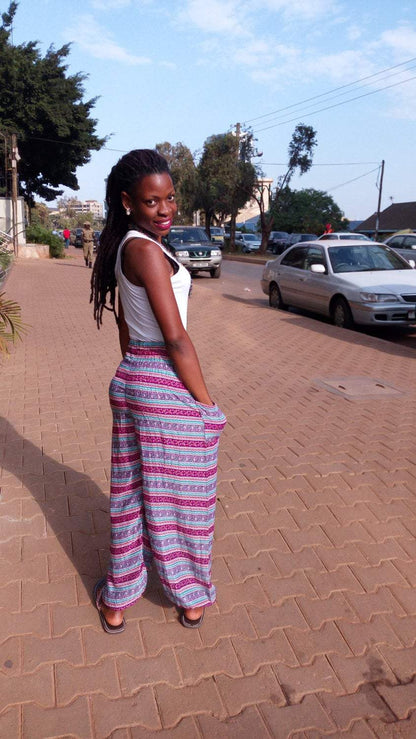 African Rayon pants, High Waist Handcrafted Pants. Soft Rayon Pant - Acts Africa