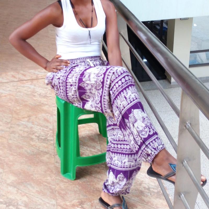 African Harem Purple pants, Women Casual Trouser - Acts Africa