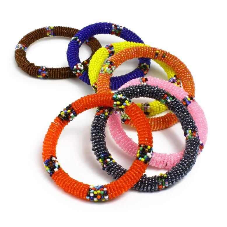 African Beaded Bangles, Women Hand made African Beaded Bracelet - Acts Africa