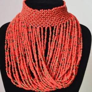 Maasai African Beaded Choker Necklace African Traditional Wear - Acts Africa