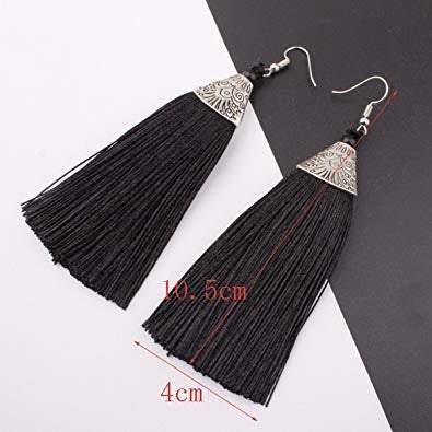 Black Tassel Earrings - Acts Africa