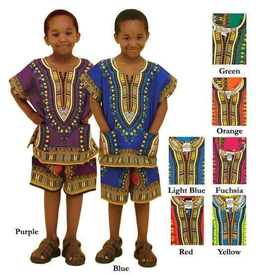 Children Dashiki Shirt and Shorts, Dashiki Kids Clothing - Acts Africa