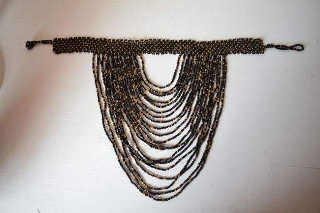 Multi-Strand Choker Necklace (Black Curve) - actsAFRIKA