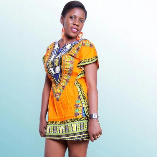 Kaftan Dashiki Mini Dress - Acts Africa