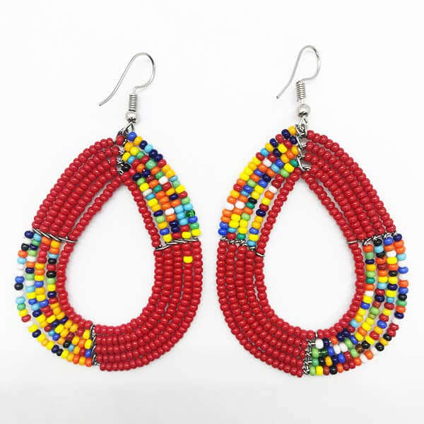 African maasai earrings, African craft, handmade earrings - Acts Africa